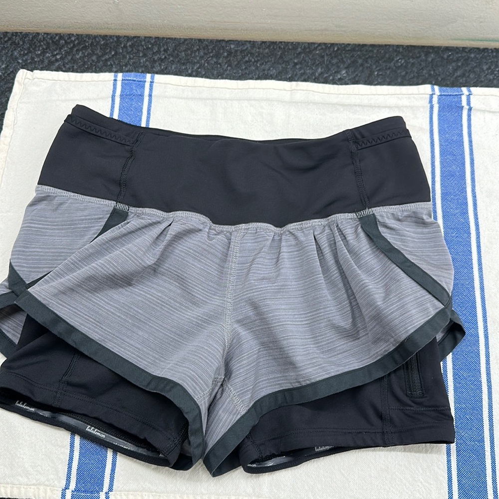 Lululemon shorts -Gray and Black -size 4